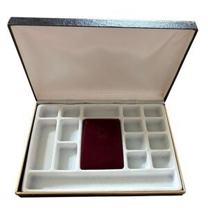 Vintage Multi-Slot Jewelry Organizing Box